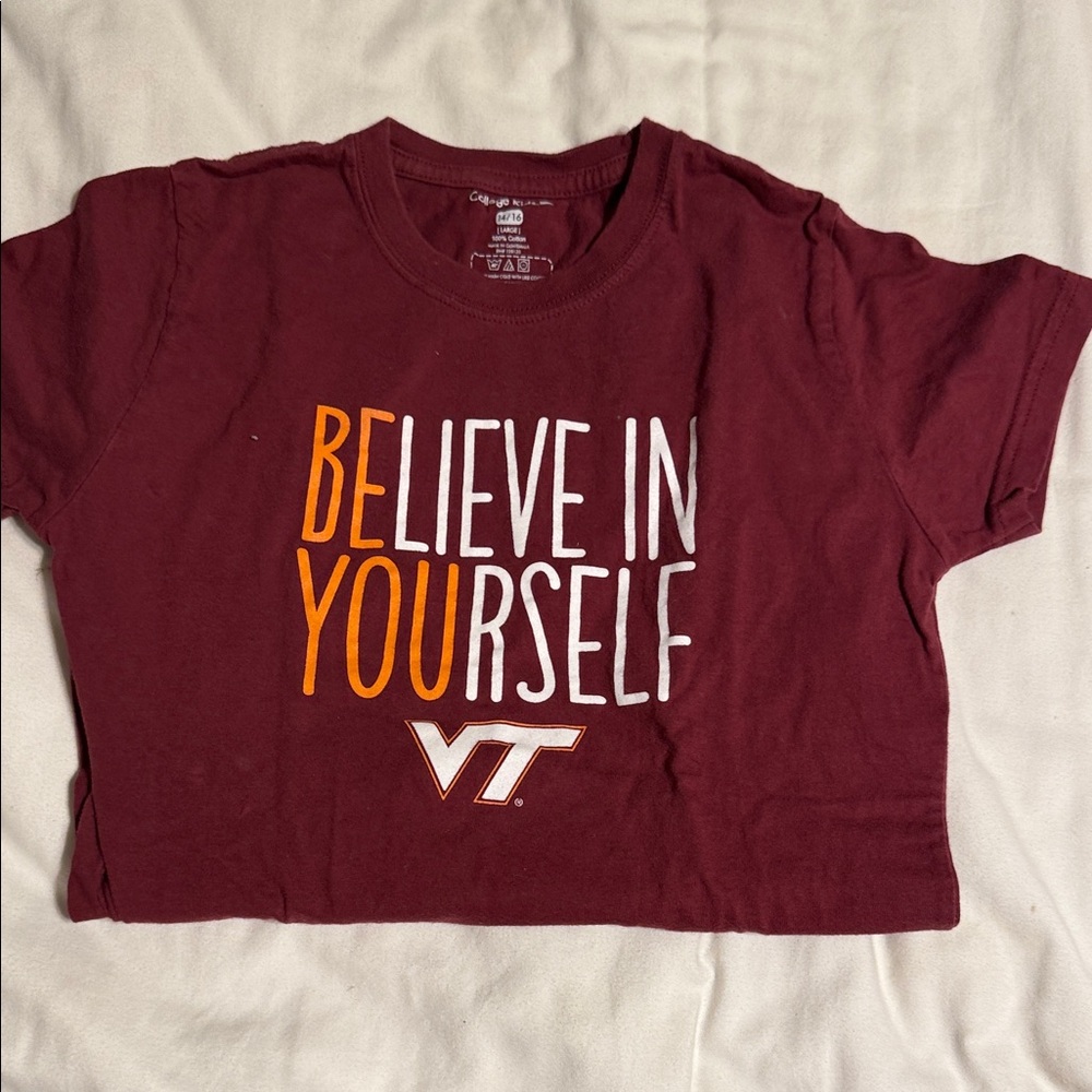 Maroon Kids Shirt with Motivational Print